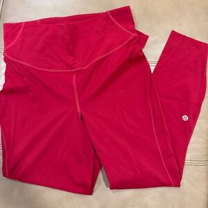 Lululemon Athletica Bold Red Aline 25”Leggings